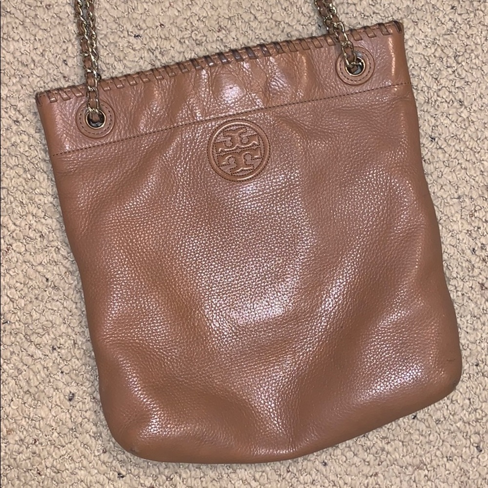 Tory Burch brown leather crossbody bag